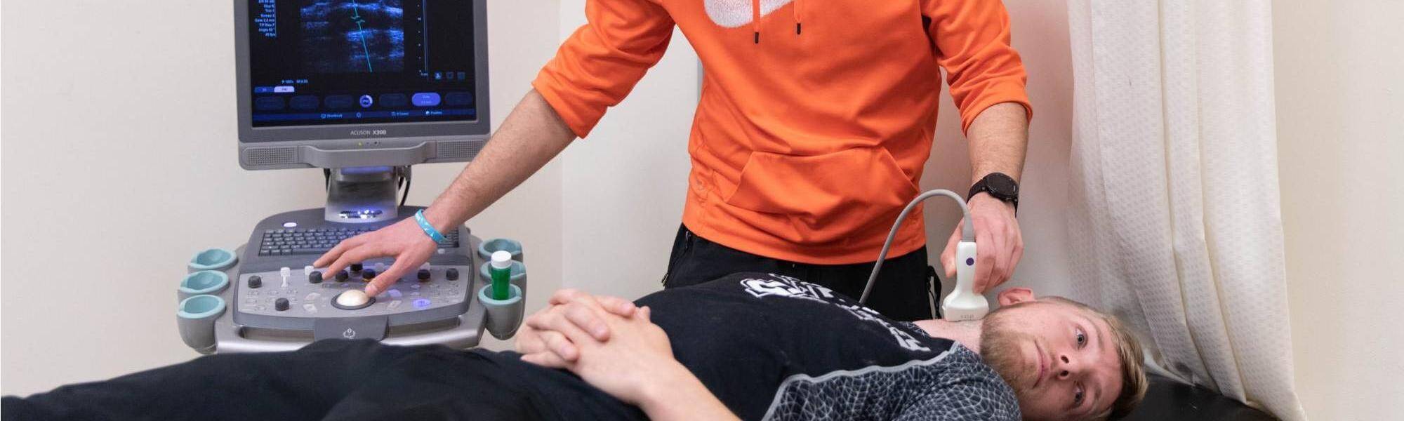Students practice ultrasound